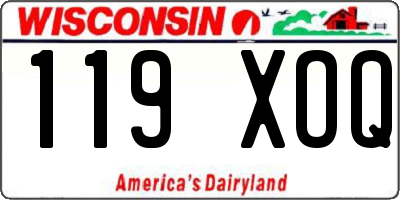 WI license plate 119XOQ