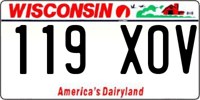 WI license plate 119XOV