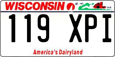 WI license plate 119XPI