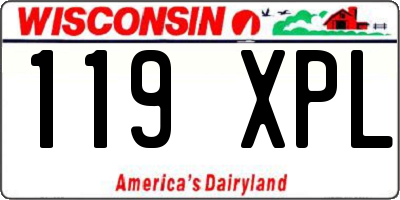 WI license plate 119XPL