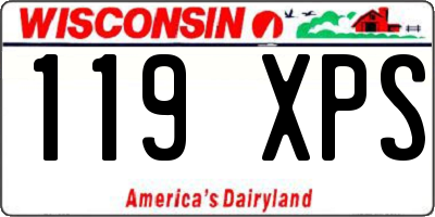 WI license plate 119XPS