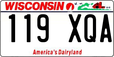 WI license plate 119XQA