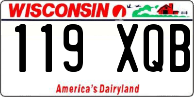 WI license plate 119XQB