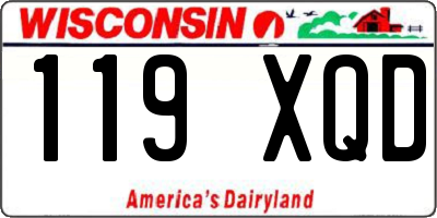 WI license plate 119XQD