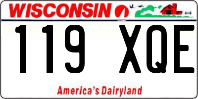WI license plate 119XQE