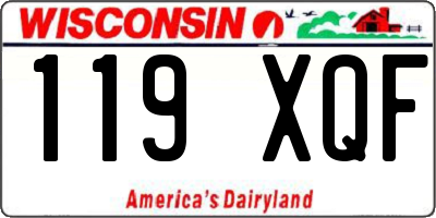 WI license plate 119XQF