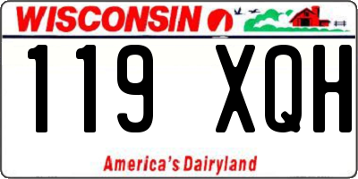 WI license plate 119XQH