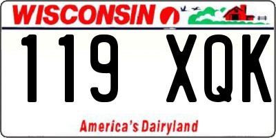 WI license plate 119XQK