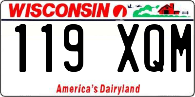 WI license plate 119XQM