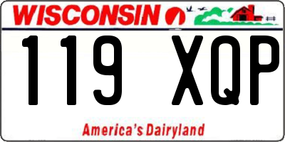 WI license plate 119XQP