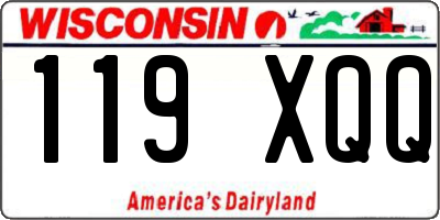 WI license plate 119XQQ