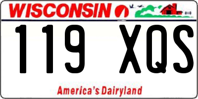 WI license plate 119XQS