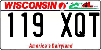 WI license plate 119XQT