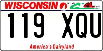 WI license plate 119XQU