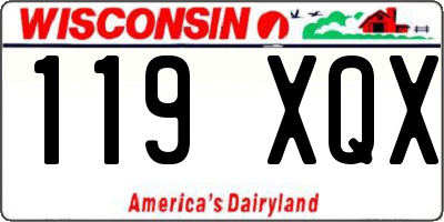 WI license plate 119XQX