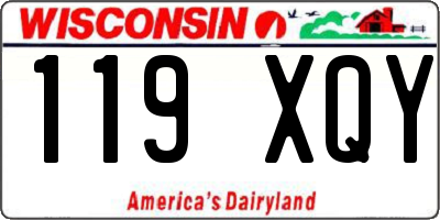 WI license plate 119XQY