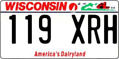 WI license plate 119XRH