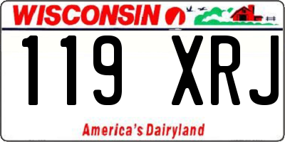 WI license plate 119XRJ