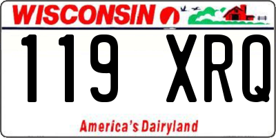 WI license plate 119XRQ