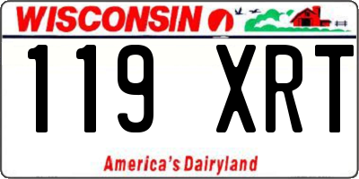 WI license plate 119XRT
