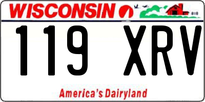 WI license plate 119XRV