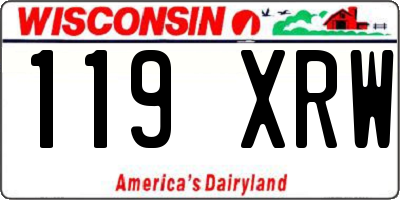 WI license plate 119XRW