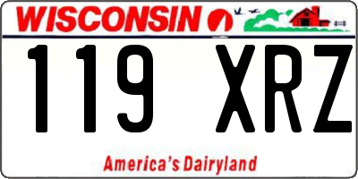 WI license plate 119XRZ