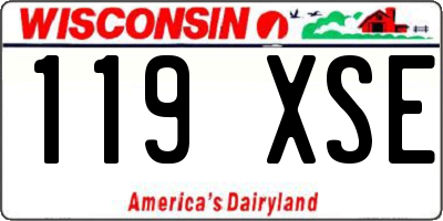 WI license plate 119XSE