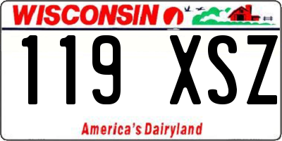 WI license plate 119XSZ