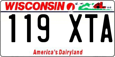 WI license plate 119XTA