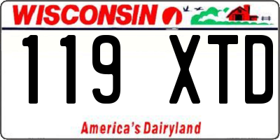 WI license plate 119XTD
