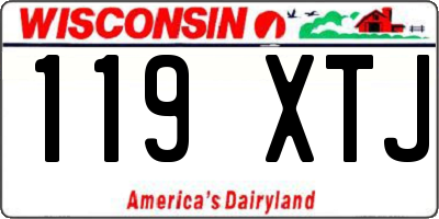 WI license plate 119XTJ