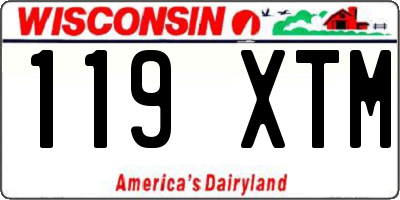 WI license plate 119XTM