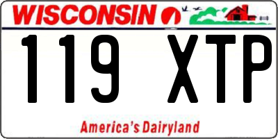 WI license plate 119XTP