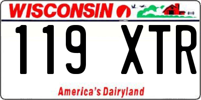WI license plate 119XTR