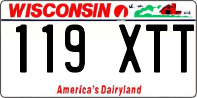 WI license plate 119XTT
