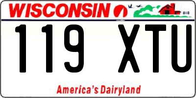 WI license plate 119XTU