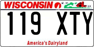 WI license plate 119XTY