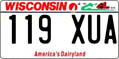 WI license plate 119XUA
