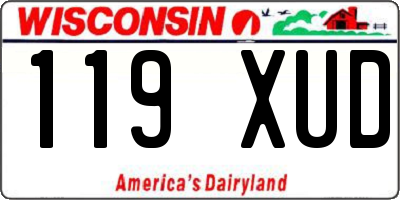 WI license plate 119XUD