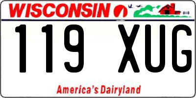 WI license plate 119XUG
