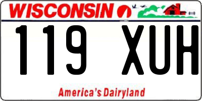 WI license plate 119XUH
