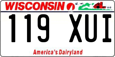 WI license plate 119XUI