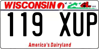 WI license plate 119XUP