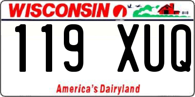 WI license plate 119XUQ