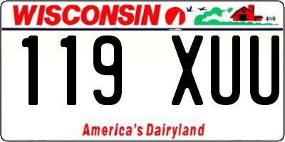 WI license plate 119XUU