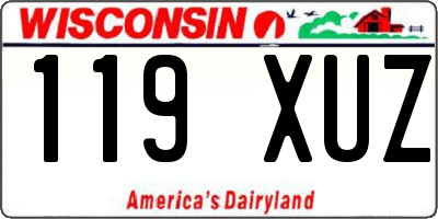 WI license plate 119XUZ