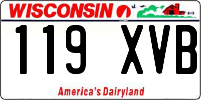 WI license plate 119XVB