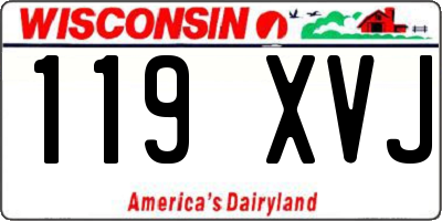 WI license plate 119XVJ