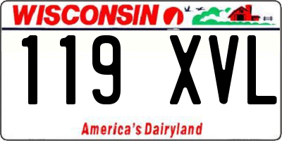 WI license plate 119XVL